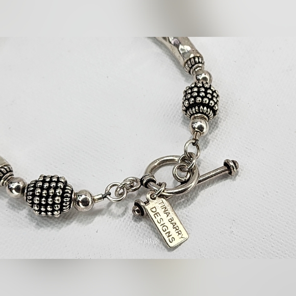 Tina Barry Sterling Silver Bead Bracelet - Picture 9 of 11